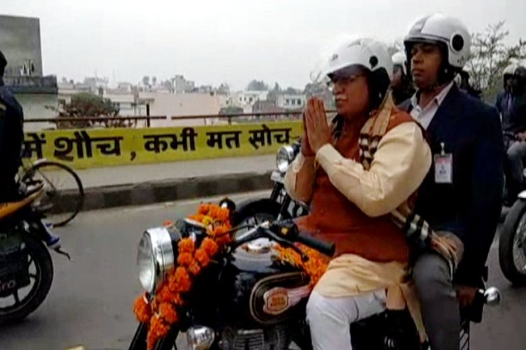 यमुनानगर : CM मनोहर लाल ने चलाई फुल स्पीड से बाइक